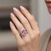 Luxury 925 Sterling Silver Solitaire Ring Sparkling CZ Diamond Look